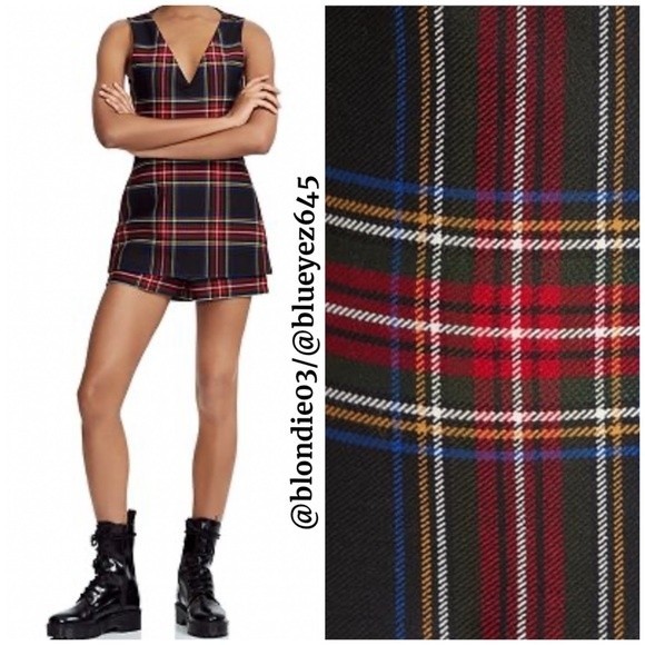 Maje Iris tartan plaid jumpsuit romper FR 36(US 4) - Picture 4 of 7